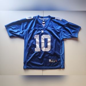Eli Manning #10 New York NY Giants Reebok Blue On Field Home Jersey (Size 48)